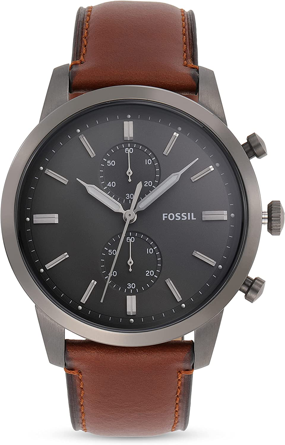 Fossil Men's Townsman Stainless Steel and Leather Casual Quartz Chronograph Watch
