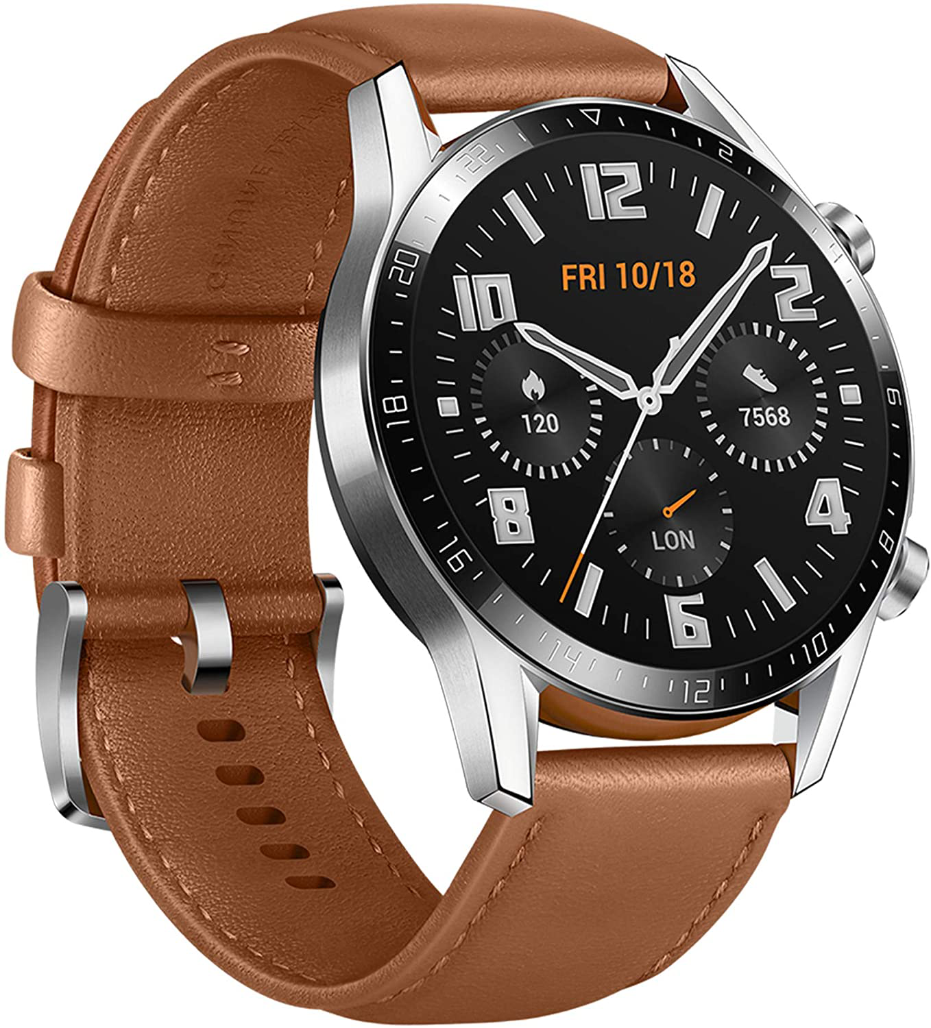 HUAWEI Watch GT 2 2019 Bluetooth SmartWatch, Longer Lasting 2 Weeks Battery Life, Waterproof, Compatible with iPhone and Android, 46mm No Warranty International Version (Pebble Brown)