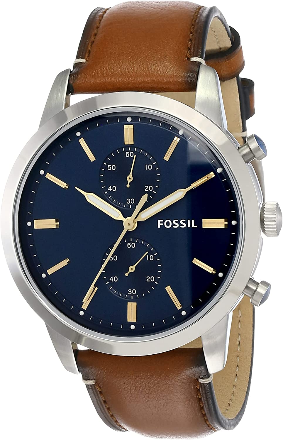 Fossil Men's Townsman Stainless Steel and Leather Casual Quartz Chronograph Watch