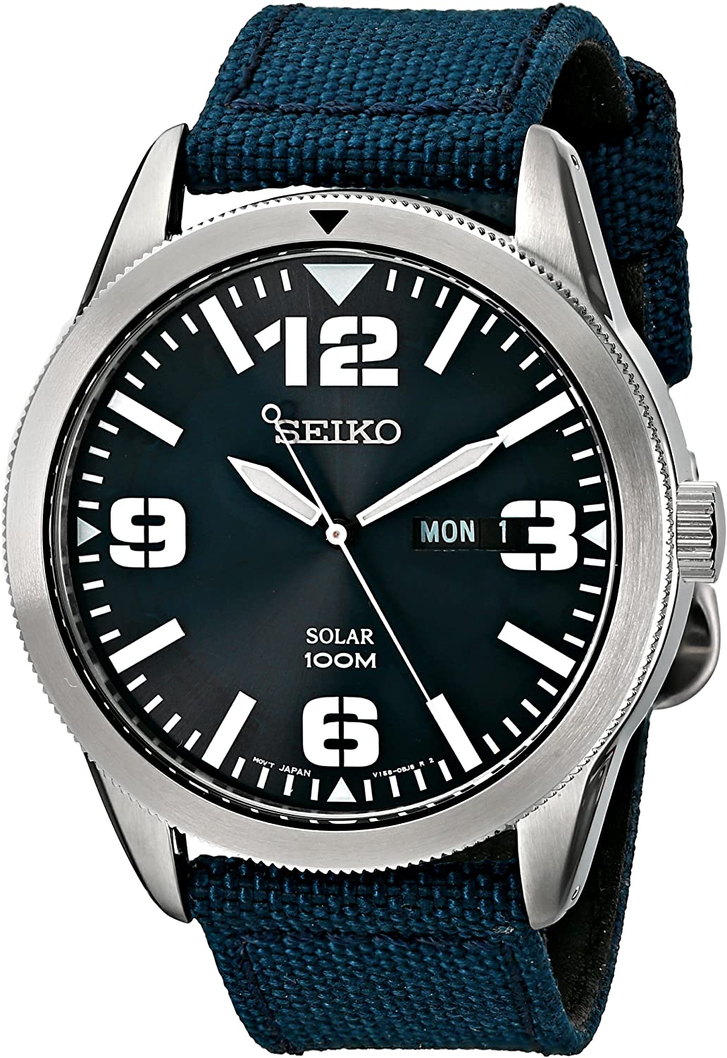 Seiko Men's  Solar-Powered Watch Nylon Band SNE329