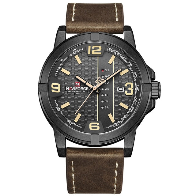 Men's Casual Leather Band Watch
