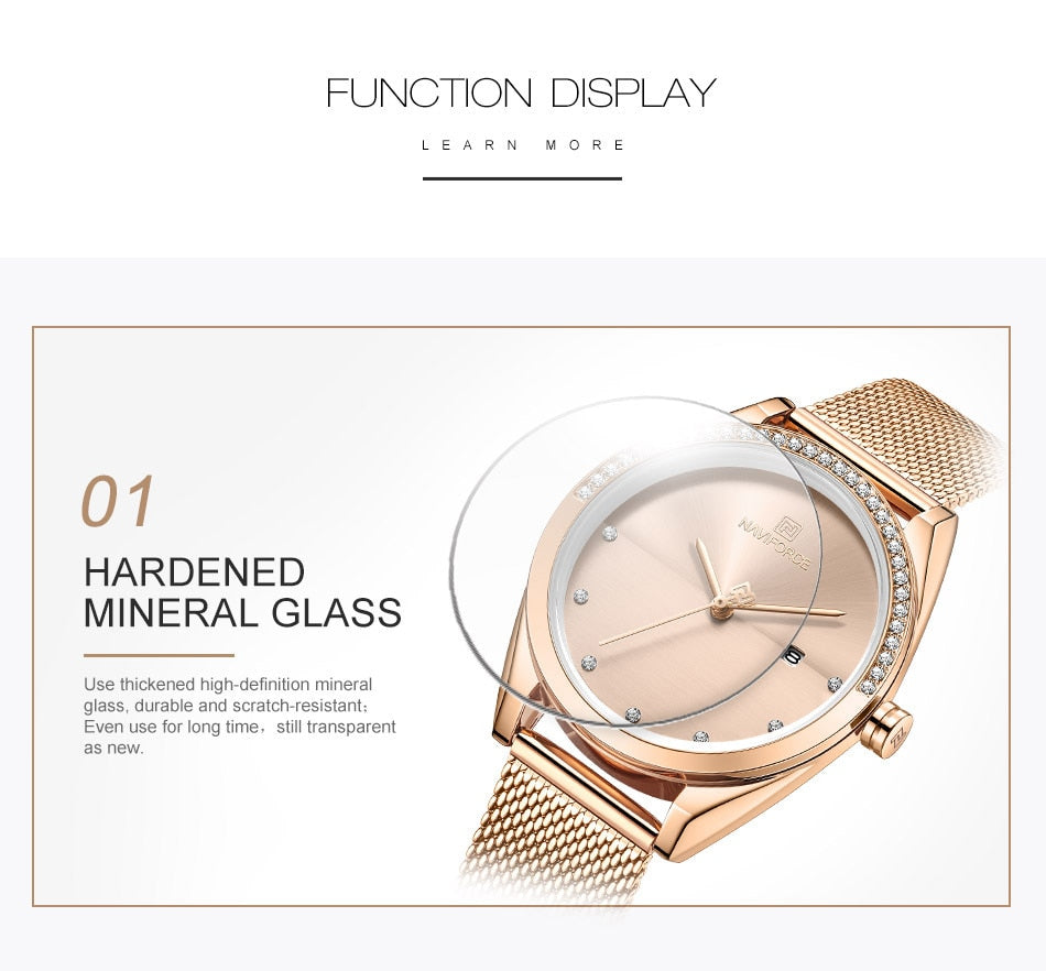 Lady's Luxury Fashion Stainless Steel Watch